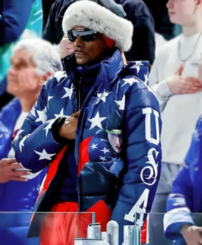 Official Snoop Dogg 2026 Olympic Speed Skating Puffer Jacket