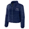 Patriots Women’s Navy Cropped Puffer Jacket