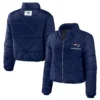 Patriots Women’s Navy Cropped Puffer Jacket