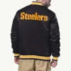 Pittsburgh Steelers Black Shock Wave Satin Jacket
