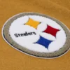 Pittsburgh Steelers Brown and Cream Dusted Varsity Jacket