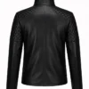 Quilted Black Biker Leather Jacket