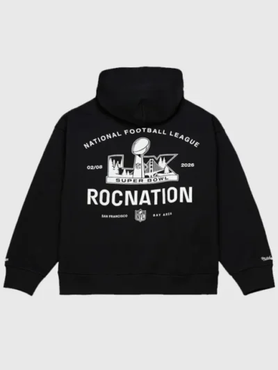 Roc Nation x Paper Planes Super Bowl LX Black Hoodie