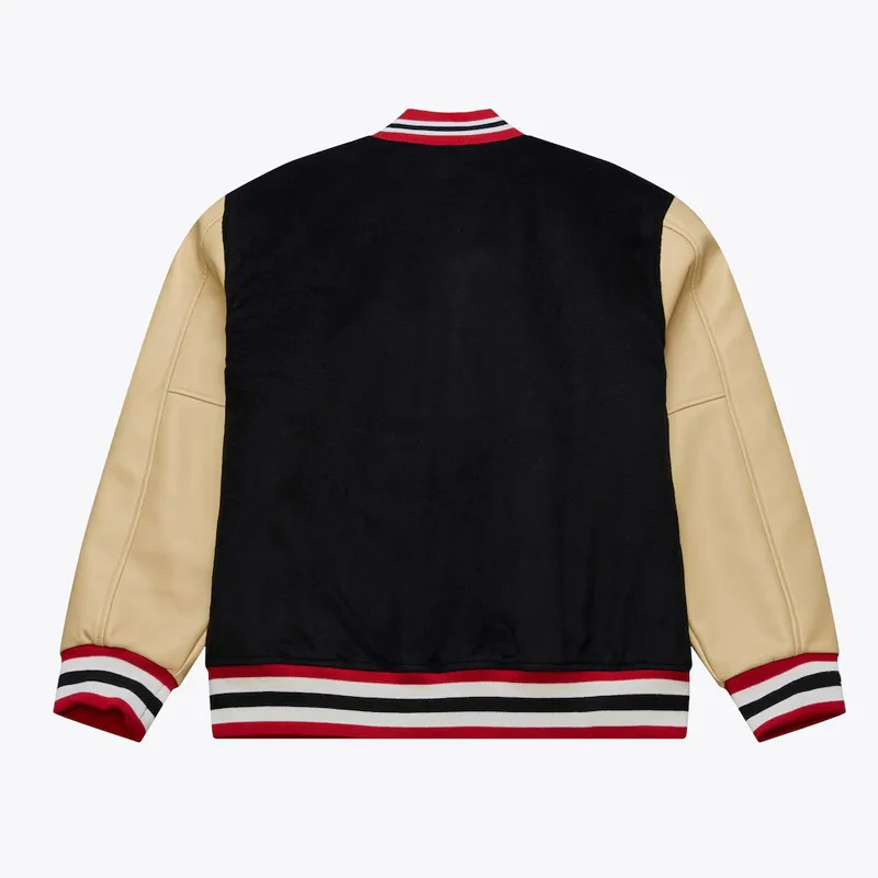 SF 49ers Team Traditions Wool and Leather Varsity Jacket