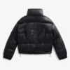 San Francisco 49ers Black Leather Winter Puffer Jacket
