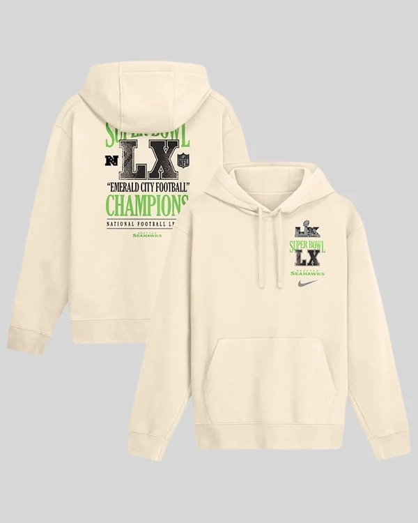 Seahawks Super Bowl LX Champions Hoodie
