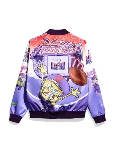 SpongeBob X Super Bowl LVIII Satin Jacket