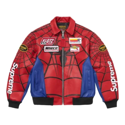Supreme x Vanson SS26 Spider-Man Leather Jacket