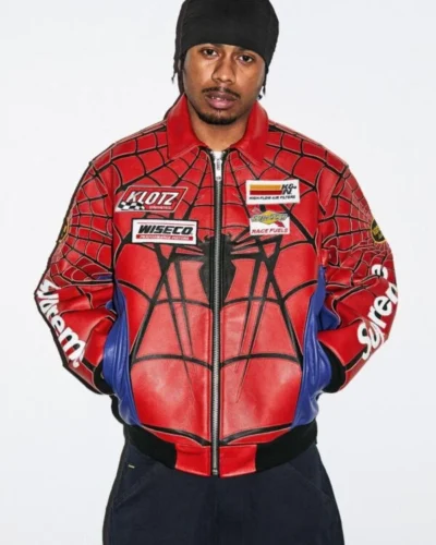 Supreme x Vanson SS26 Spider-Man Leather Jacket