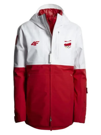 Team Poland Olympic 2026 men’s 3‑in‑1 functional white jacket
