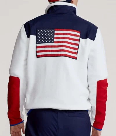 Team USA 2022 Olympics Closing Ceremony Navy & White Jacket