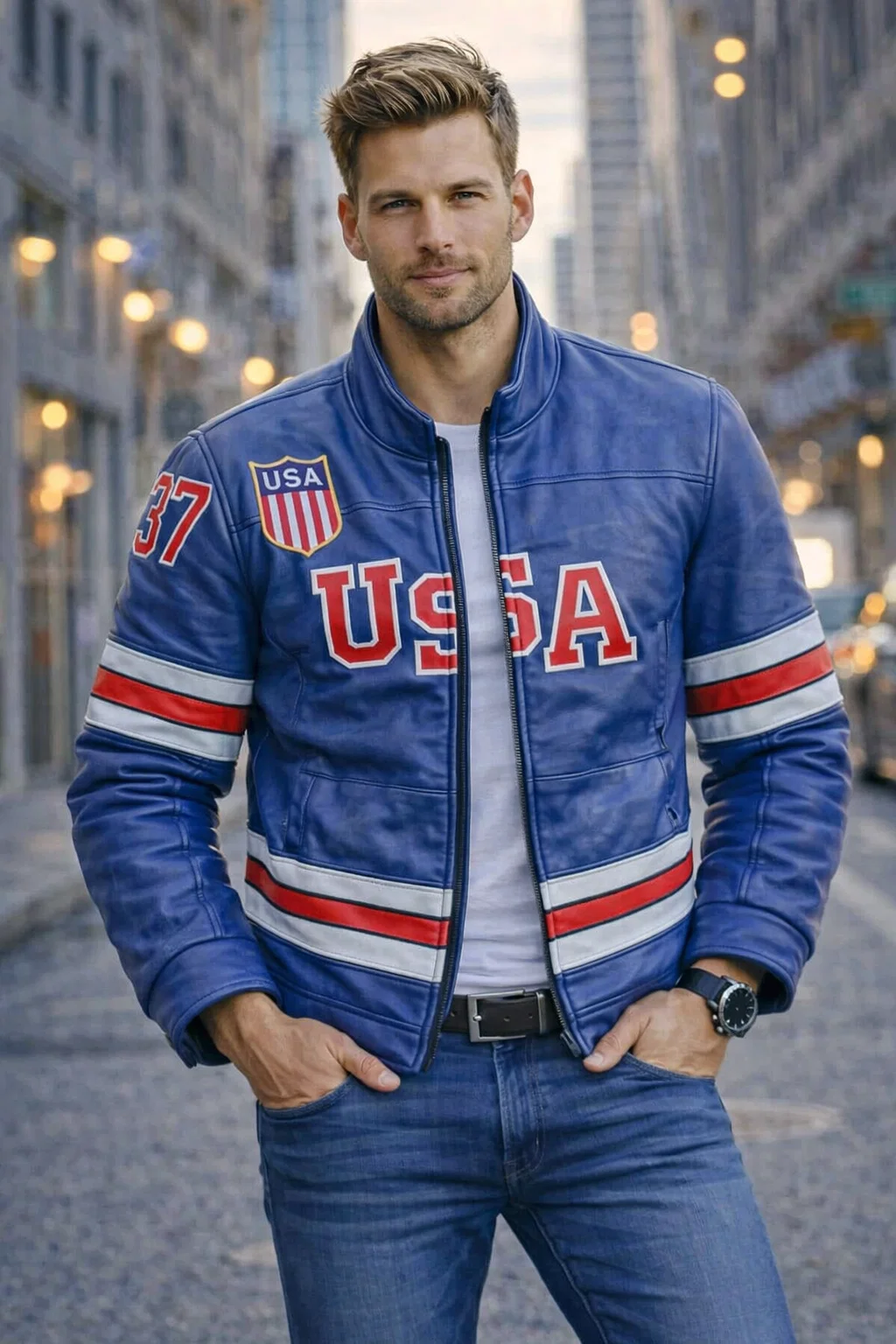 USA 2026 Olympics hockey jacket Hellebuyck