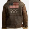 Usher Signature 2026 Olympics Shearling Leather Jacket