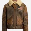 Usher Signature 2026 Olympics Shearling Leather Jacket