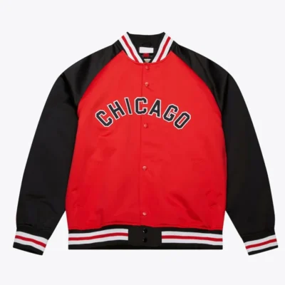 White Sox Vintage Logo Double Clutch Red Satin Jacket