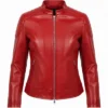 Women’s Red Biker Jacket