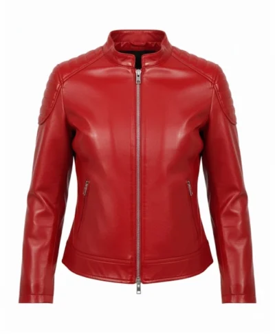 Women’s Red Biker Jacket