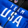 Women’s Team USA Blue Cropped Winter Puffer Jacket