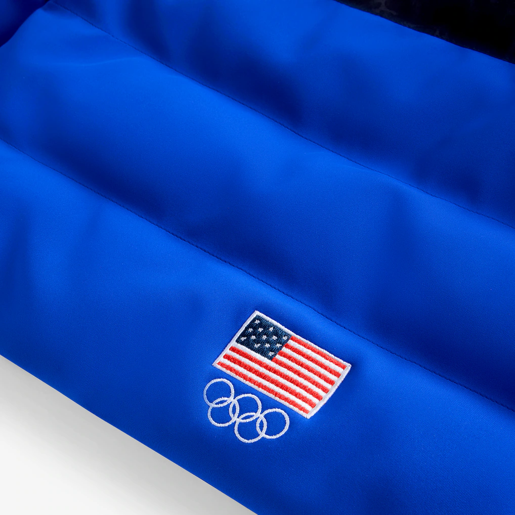 Women’s Team USA Blue Cropped Winter Puffer Jacket