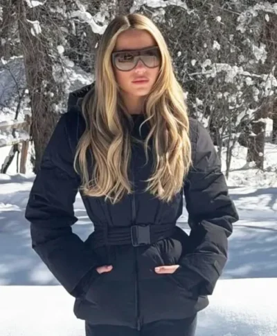 Alix Earle x Halfdays 2026 Black Ski Puffer Jacket