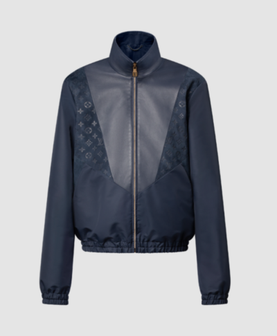 Alvaro Arbeloa Sporty Leather Mix Track Jacket