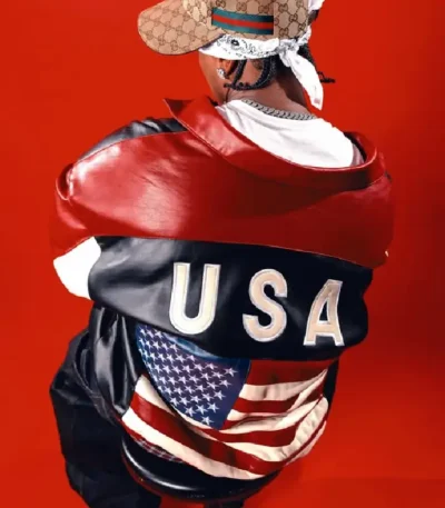 American Flag Leather Jacket