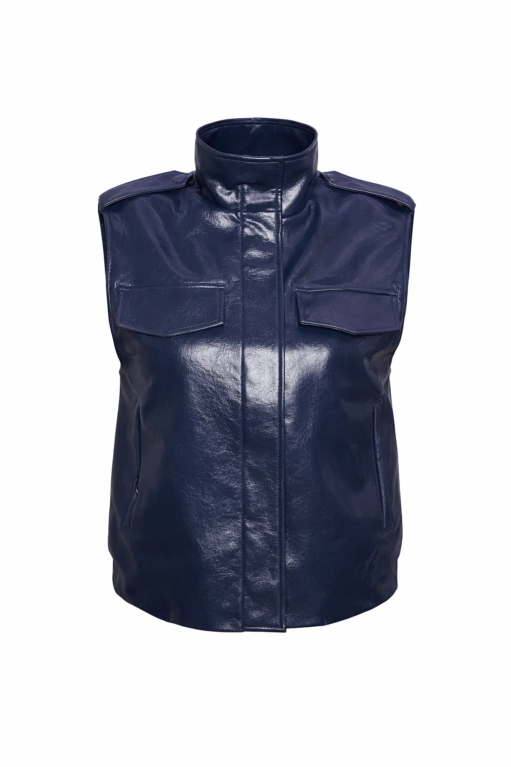 Andrea Bazarte WWE Elimination Chamber Blue Leather Vest