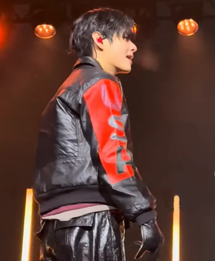 BTS Swimside Event Kim Taehyung USA Leather Jacket