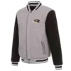 Baltimore Ravens Varsity Black and Gray Wool Jacket
