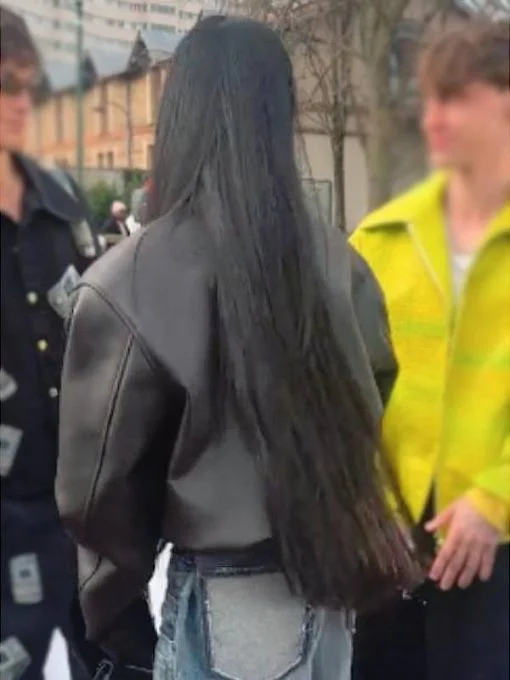 Camilla Araujo PFW 2026 Dove Print Leather Jacket