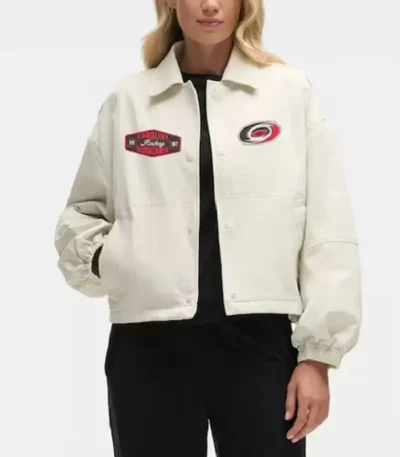 Carolina Hurricanes Heathered Bone Coach’s Jacket