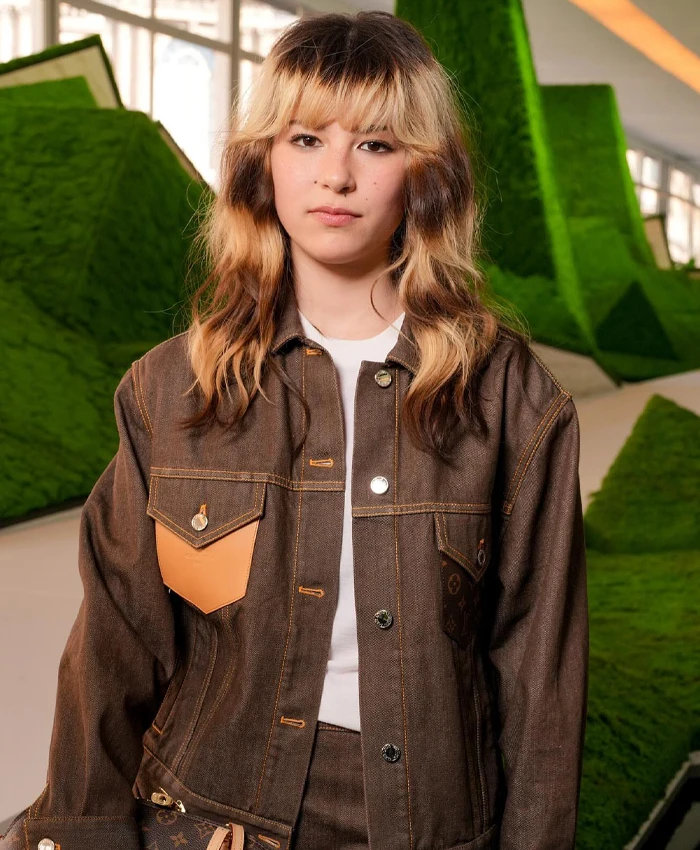 Chic Alysa Liu Louis Vuitton Fall 2026 Paris Fashion Denim Jacket