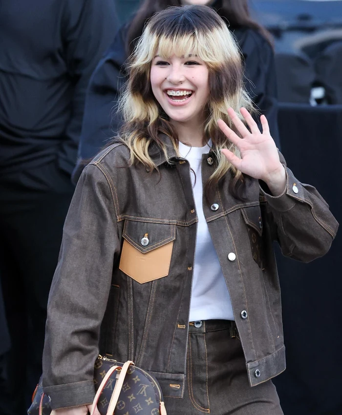 Chic Alysa Liu Louis Vuitton Fall 2026 Paris Fashion Denim Jacket