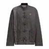 Chinese New Year 2026 Dark Gray Denim Jacket
