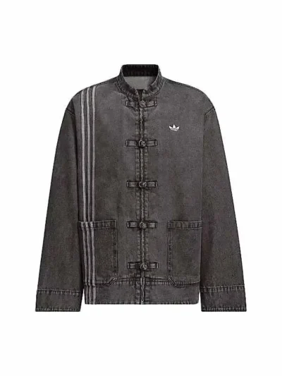 Chinese New Year 2026 Dark Gray Denim Jacket