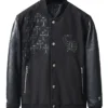 Chrome Cross Black Letterman Jacket