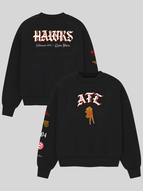 Debbi Snax Atlanta Hawks Crewneck Sweatshirt