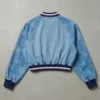 Denim Varsity Bomber Jacket