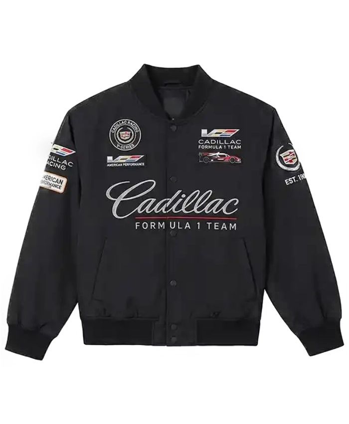 F1 Team Cadillac Black Racing Jacket