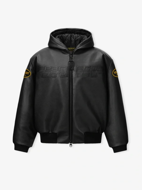 Fear of God x Vanson Essentials Leather Hooded Bomber