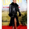 Halle Bailey Fur Trimmed Leather Jacket