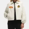 Heathered Bone Coaches Jacket