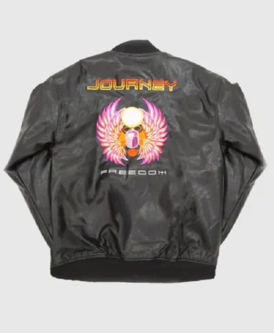 Journey Freedom Black Bomber Leather Jacket