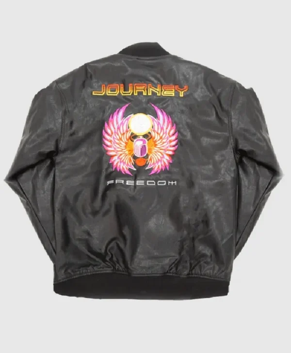 Journey Freedom Black Bomber Leather Jacket