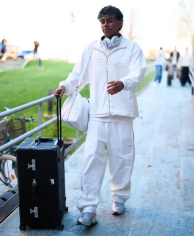 Lamine Yamal SP5DER x Adidas White Jacket