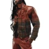 Lancey Foux Ferrari Wool Flannel Leather Jacket