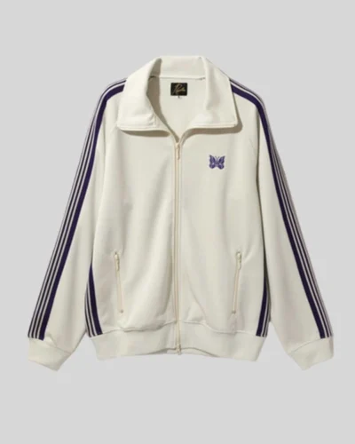 Mens White Track Jacket