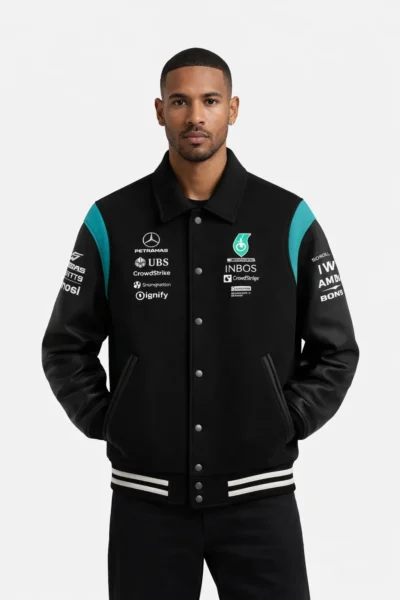 Mercedes-AMG Petronas Black & Teal Varsity Jacket