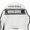 Mercedes-Benz White Genuine Cowhide Leather Jacket