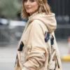 Milan FW Olivia Palermo Beige Casual Hoodie